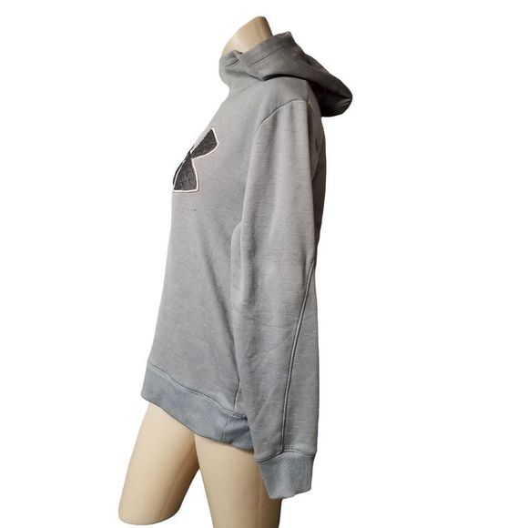 GRAY space dye hoodie kangaroo pouch pullover long sleeve medium M womens shown - Picture 2 of 4